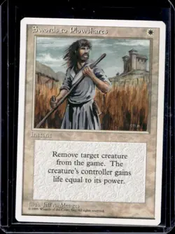 1995 Magic: The Gathering 4th Edition Swords to Plowshares #NNO - Image 1