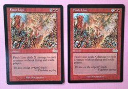 Magic the Gathering MTG Urza's Saga FAULT LINE X 2 NM R 1998! - Image 1