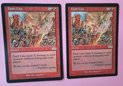 Magic the Gathering MTG Urza's Saga FAULT LINE X 2 NM R 1998! - Image 2