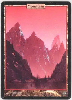 Montagne - Mountain Unhinged (Unglued 2) - Full Art Textless - Mtg Magic - Exc - Image 1