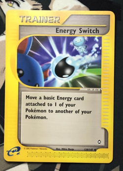 Pokemon TCG Aquapolis ENERGY SWITCH Regular, Uncommon - 120/147 Excellent Cond - Image 1