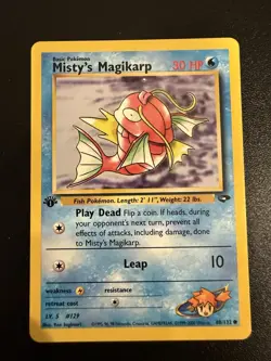 1st Edition Misty's Magikarp 88/132 Gym Challenge Pokemon Card Rare LP - Image 1