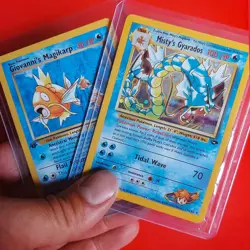 Misty's Gyarados Holo Gym Challenge Pokemon Card 1st Edition Giovanni's Magikarp - Image 1