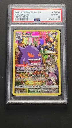 PSA 8 Gengar TG06/TG30 Lost Origin Trainer Gallery Pokemon 2022 - Image 1