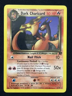 Pokemon TCG DARK CHARIZARD 21/82 Non Holo Team Rocket - Image 1