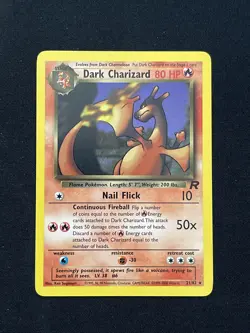Pokemon TCG DARK CHARIZARD 21/82 Non Holo Team Rocket - Image 2