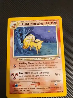 Light Ninetales 50/105 - Rare Neo Destiny Set - Pokemon Vintage WOTC NM/LP - Image 1