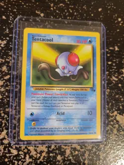 Tentacool 56/62 Fossil Common Pokemon Card WOTC - Image 2
