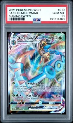 DHELMISE VMAX #010 PSA 10 • 2021 Gem Mint Pokemon Shining Fates - Image 1