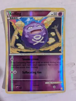 Pokemon TCG Koffing Heartgold & Soulsilver 70/123 Reverse Holo Common 2010 - Image 1