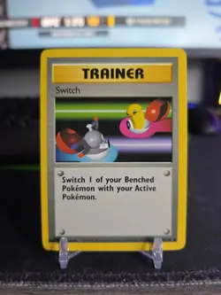 Pokemon Trainer 95/102 Switch Base Set WOTC Unlimited Common NM - Image 1