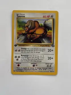 Pokemon Tauros Jungle 1st Edition 47/64 Regular Uncommon Basic Card 60HP - Image 1