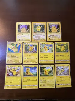 Pokemon TCG Pikachu 11 Card Lot Lightly Played - Image 1