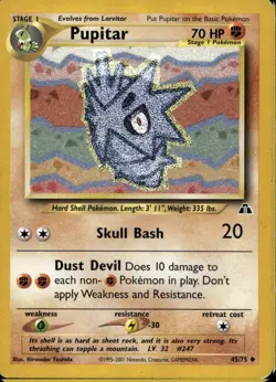 Pupitar 45/75 Uncommon WOTC Neo Discovery Pokemon - Image 1