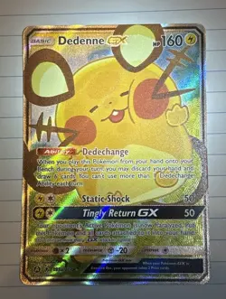 Pokemon TCG Dedenne GX Full Art Ultra Rare Holo Card 195a/214 Unbroken Bonds - Image 1