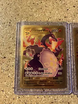 Pokemon Textured Gold Foil Fan Art Pokemon (Lot Of 2) - Image 2