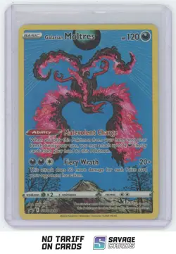 2023 Pokemon Sword&Shield Crown Zenith Black Star Promo Galarian Moltres - Image 1