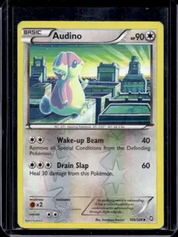 2012 Pokemon Black & White Dragons Exalted Audino Reverse Holo #108 - Image 1