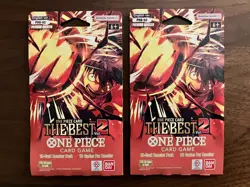 One Piece The Best Vol 2 Premium Booster PRB-02 Sleeved Booster Pack Lot Of 2 - Image 1