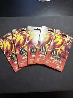 One Piece Premium Booster The Best Vol. 2 PRB-02 Sleeved Booster Pack - Lot of 5 - Image 1
