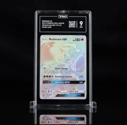 Pokemon TCG Reshiram GX Dragon Majesty Holo Card 71/70 Secret Rare TAG 9 Rainbow - Image 1