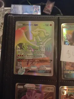Pokemon TCG Reshiram GX Dragon Majesty Holo Card 71/70 Secret Rare - Image 1