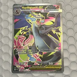 Mega Charizard x EX 109/094 Me02: Phantasmal Flames Holo Pokemon Card Near Mint - Image 1