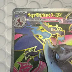 Mega Charizard x EX 109/094 Me02: Phantasmal Flames Holo Pokemon Card Near Mint - Image 5