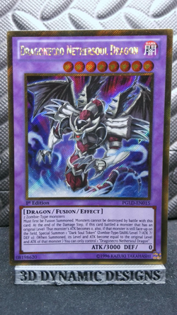 | Yugioh Dragonecro Nethersoul Dragon PGLD-EN015 1st Gold Secret Rare NM- 🔥 | - Image 1