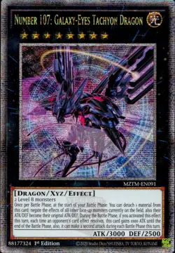 Yugioh Number 107 Galaxy Eyes Tachyon Dragon MZTM-EN091 Quarter Century ScR NM - Image 1