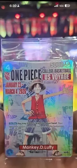 IN HAND One Piece Monkey.D.Luffy US College Promo P-055 Trading card New, Sealed - Image 1