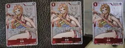 One Piece TCG OP01-016 Nami Chinese 25th Anniversary Card Alt Art lot*3 EM68 - Image 1