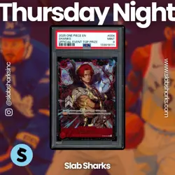 2022 ONE PIECE PROMO #OP09-004 SHANKS OFFICIAL EVENT TOP PRIZE PSA 9 - Image 1