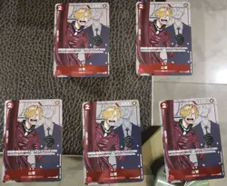 One Piece TCG OP01-013 Sanji Chinese 25th Anniversary Edition Card lot*5 EM68 - Image 1