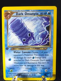 DARK OMANYTE 37/105 Neo Destiny 1st EDITION Pokemon TCG WotC NM Never Played! - Image 1