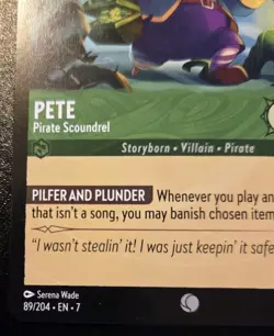 Pete - Pirate Scoundrel 89/204 Common Archazia's Island Disney Lorcana TCG - Image 4