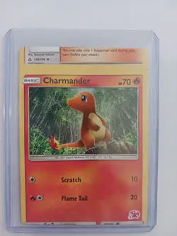 Pokemon TCG Charmander MIscut Error Card Charizard Stamped - Image 1