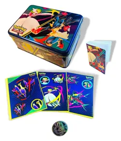 Pokemon TCG Collector Chest Stickers Coin Mini Binder No Cards Included - Image 1