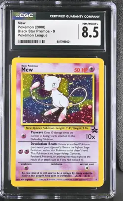 Mew Black Star Promo 9 Holo CGC 8.5 Pokemon Card Graded Newly Graded Clean Slab! - Image 1