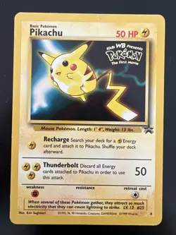 1999 Pokemon The First Movie Pikachu Promo Card 4 - Image 1