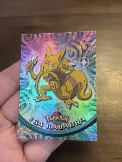 topps Pokemon TV Animation Series 1 Rainbow Foil #64 Kadabra Vintage Holo Card - Image 1