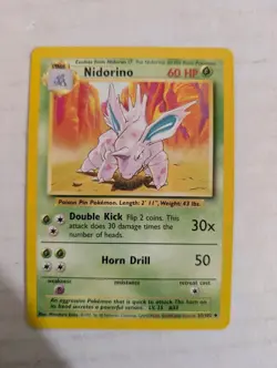 NIDORINO - Base Set - 37/102 - Uncommon - Pokemon Card - Unlimited Edition - NM - Image 1