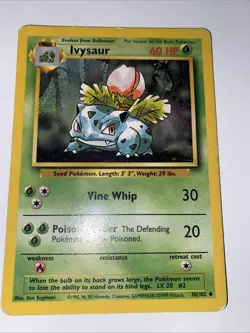 Pokemon Base Set Ivysaur Card 030/102 Regular - Image 1