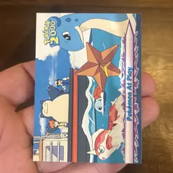 Pokemon the Movie 2000 Topps #18 Pokemon At Play Vintage Old School TCG Card - Image 4