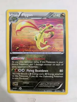 Pokemon 2012 Light Play Flygon Boundaries Crossed Holo 99/149 Card - Image 1