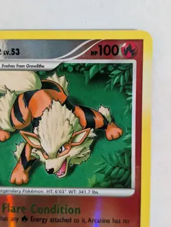 Arcanine 1/111 Rising Rivals Reverse Holo Pokemon Card - Image 3