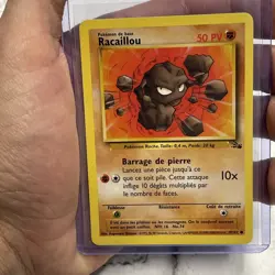 Pokemon Racaillou (Geodude) 47/62 French Pokemon Card Vintage Vtg NM/MT TCG - Image 1