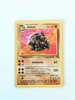 Pokemon Card WOTC Golem 36/62 Fossil Non-holo Uncommon Unlimited 1999 - MP - Image 1