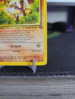 Pokemon MANKEY Card 55/64 1st Edition Common MP JUNGLE Regular English - Image 4