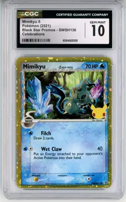 CGC GEM MINT 10 Mimikyu (Delta Species) SWSH136 Sword & Shield Promo Cards Holo - Image 1
